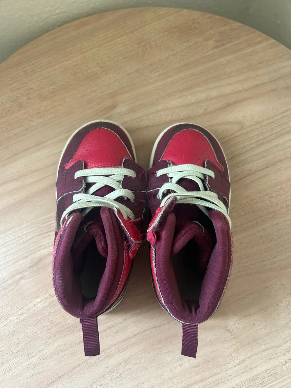 Nike Kids Mid-Top Sneakers in Pink and Burgundy